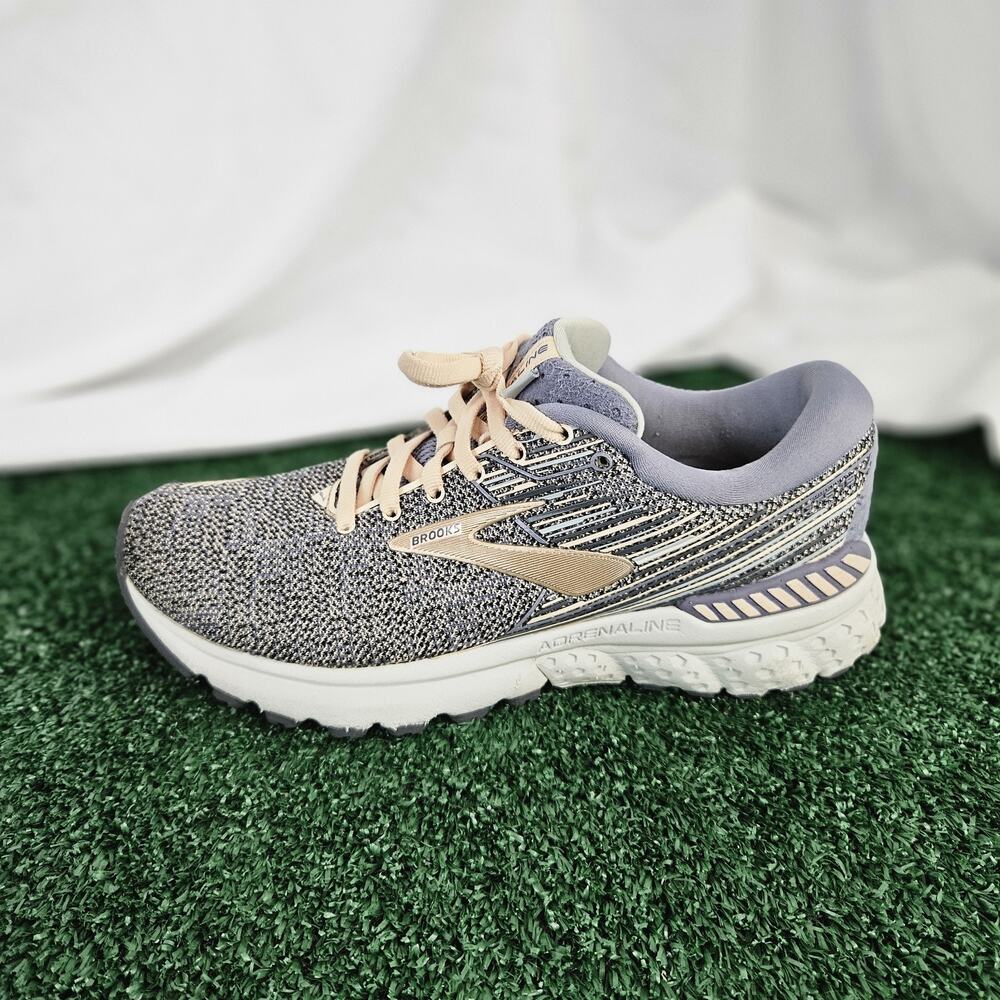 Brooks Women's Gray and Light Pink Running Sneakers - Picture 4 of 11